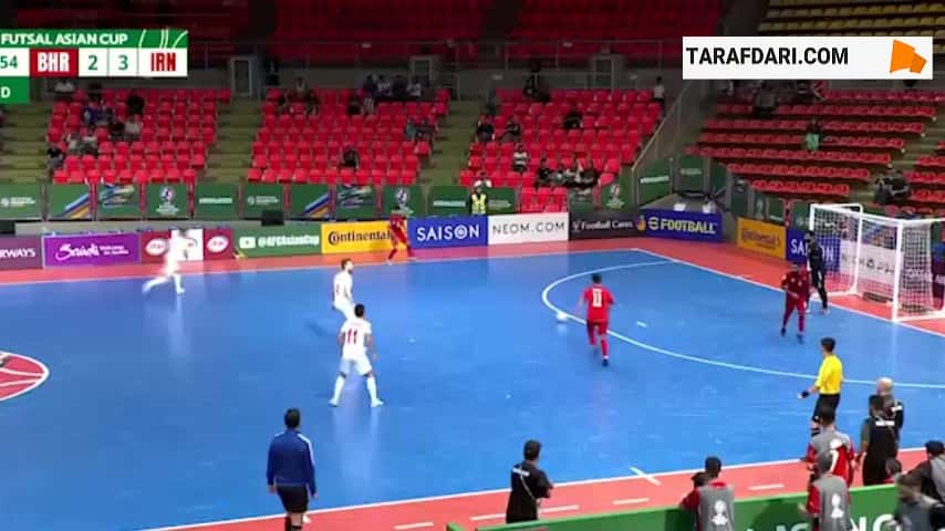 گل علی العریبی به ایران در جام ملتهای فوتسال آسیا (ایران 3-3 بحرین)