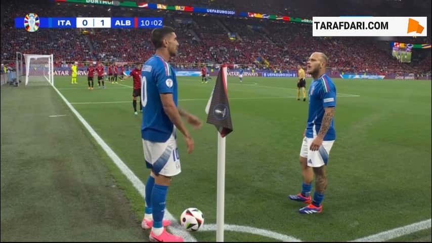 گل الساندرو باستونی به آلبانی (ایتالیا 1-1 آلبانی)