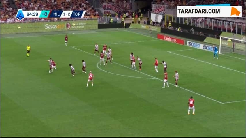 گل نوآ اوکافور به تورینو (میلان 2-2 تورینو)