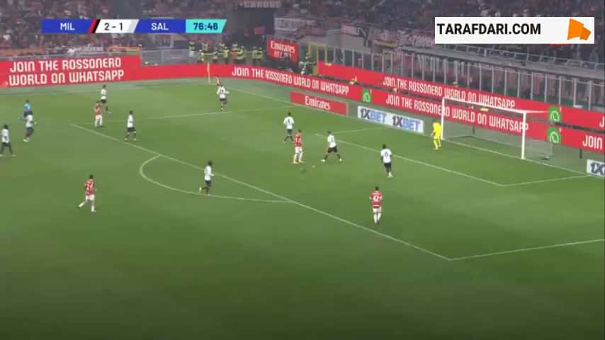 گل داویده کالابریا به سالرنیتانا (میلان 3-1 سالرنیتانا)