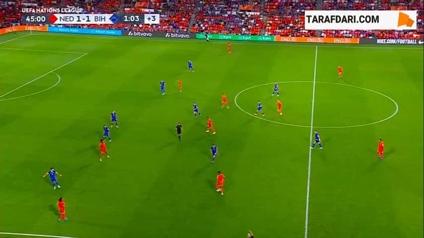 گل تیجانی ریندرز به بوسنی (هلند 2-1 بوسنی)