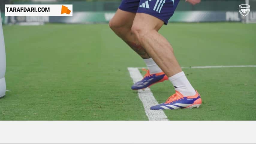 حضور ریکاردو کالافیوری در تمرینات آرسنال
