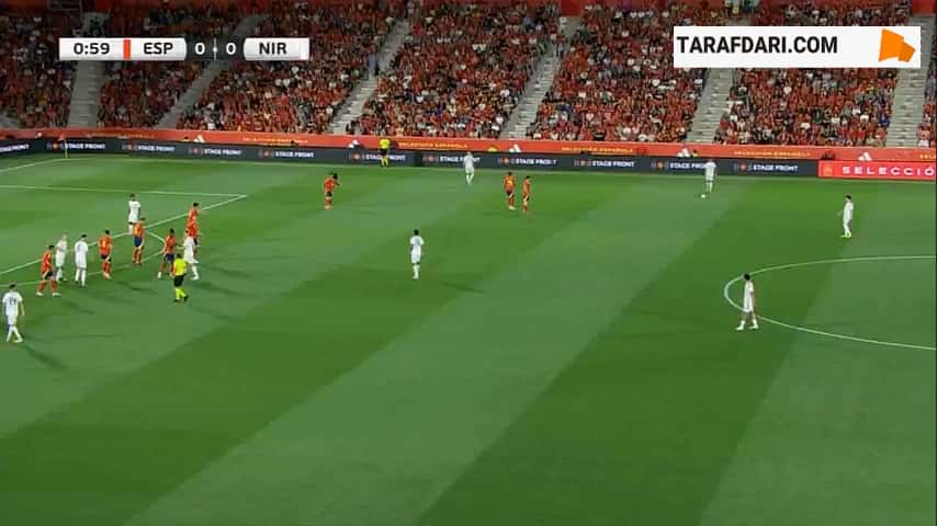 گل های بازی اسپانیا 5-1 ایرلند شمالی (دیدار دوستانه - 2024)