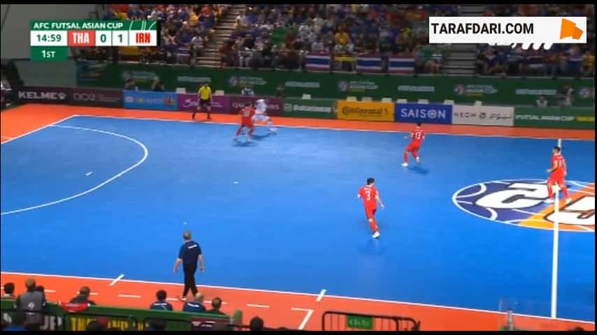 گل سعید احمد عباسی به تایلند در جام ملت های فوتسال آسیا (تایلند 0-2 ایران)