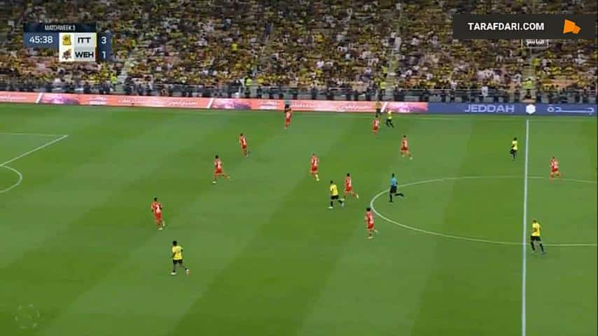 گلزنی کریم بنزما برای الاتحاد مقابل الوحده