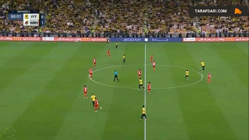 گلزنی کریم بنزما برای الاتحاد مقابل الوحده