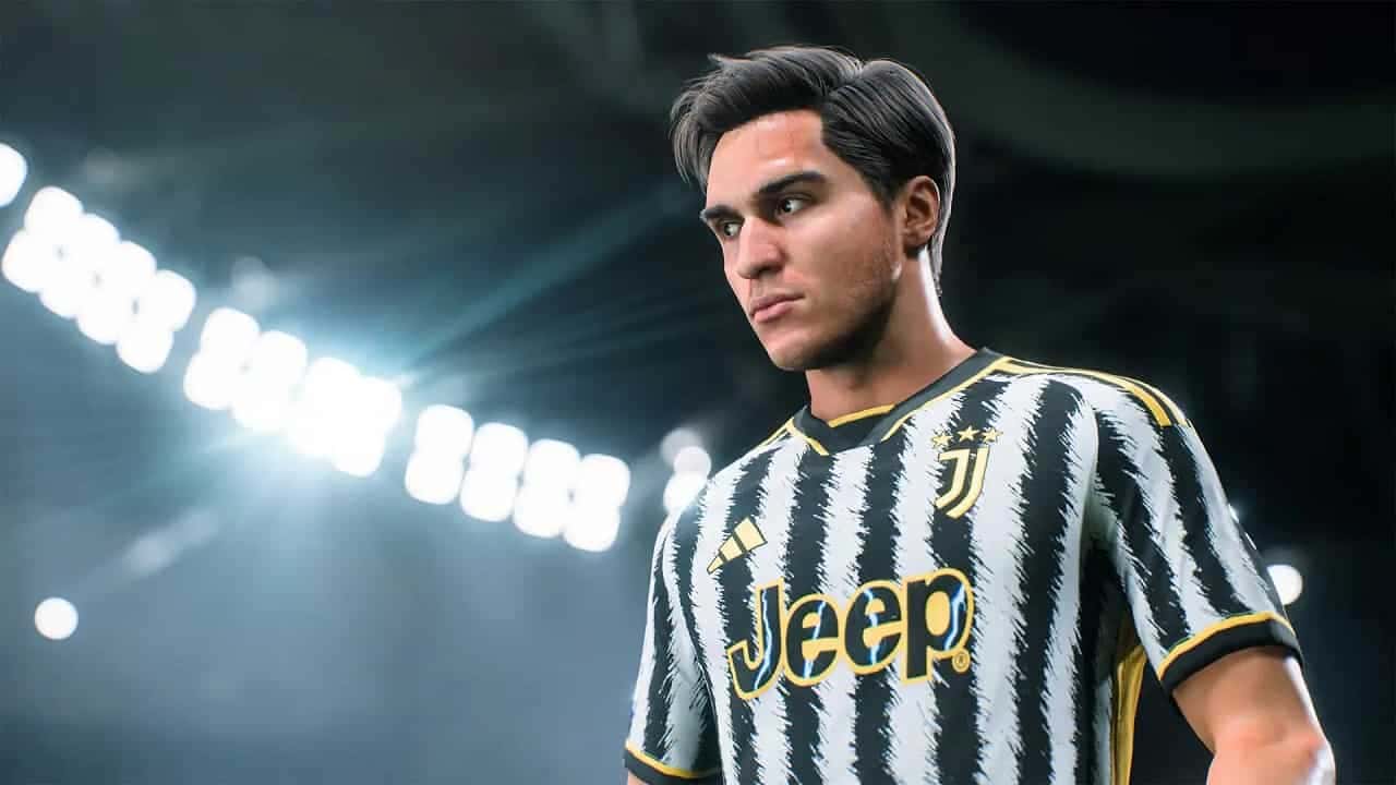 دوشان ولاهوویچ در پیراهن یوونتوس در بازی EA Sports FC 25