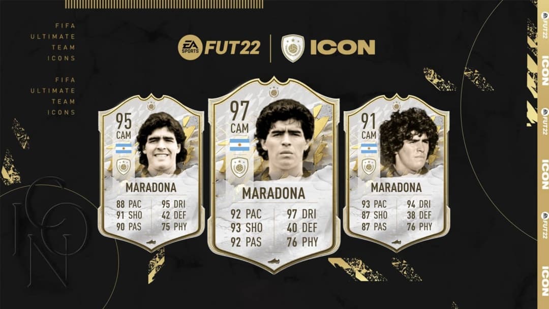 کارتهای دیگو مارادونا در بازی fifa