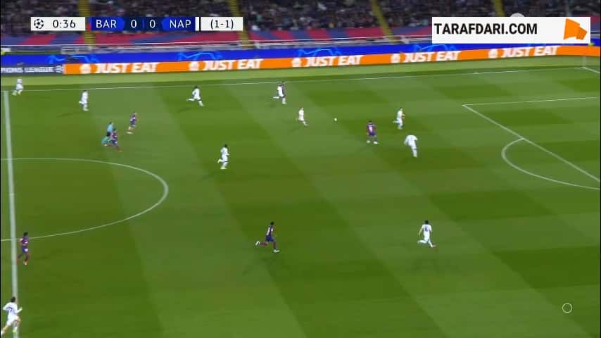 پیروزی بارسلونا مقابل ناپولی