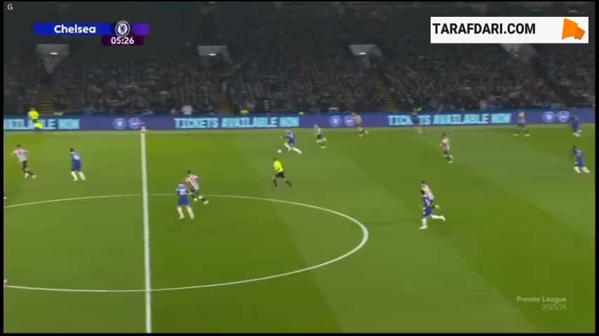 گل نیکلاس جکسون به نیوکاسل (چلسی 1-0 نیوکاسل)