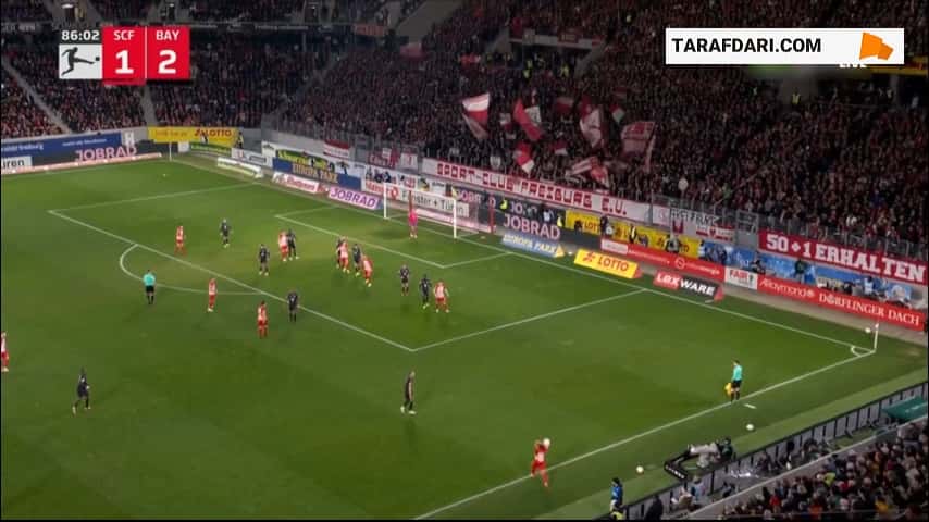 گل زیبای لوکاس هولر به بایرن مونیخ (فرایبورگ 2-2 بایرن مونیخ)