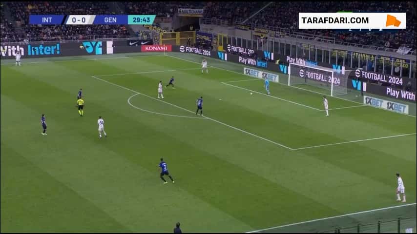 گل کریستین اصلانی به جنوا (اینتر 1-0 جنوا)