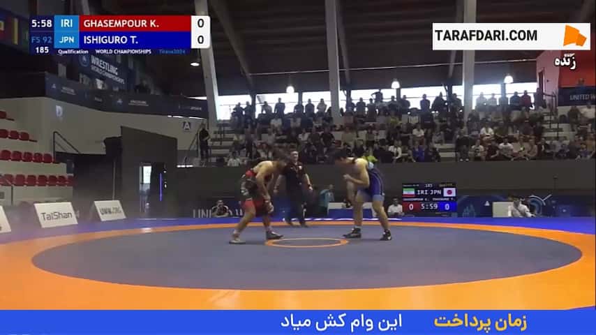 پیروزی کامران قاسم پور در دور اول کشتی آزاد قهرمانی جهان