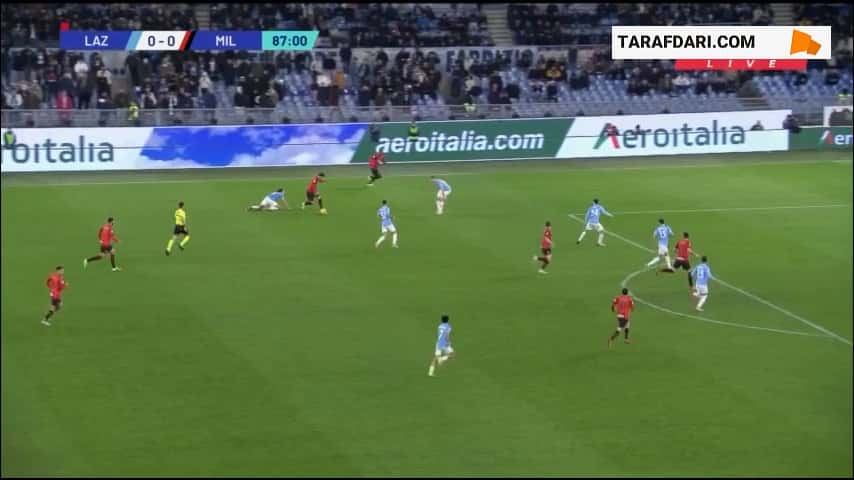 گل نوآ اوکافور به لاتزیو (لاتزیو 0-1 میلان)
