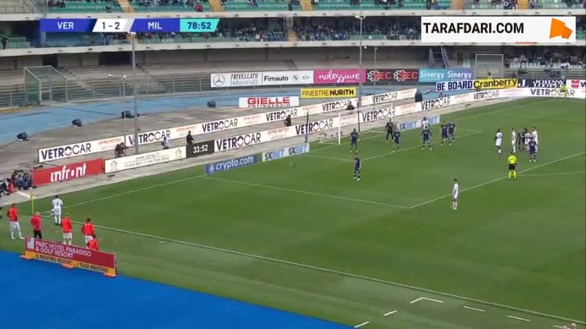 گل زیبای ساموئل چوکووئزه به ورونا (هلاس ورونا 1-3 میلان)