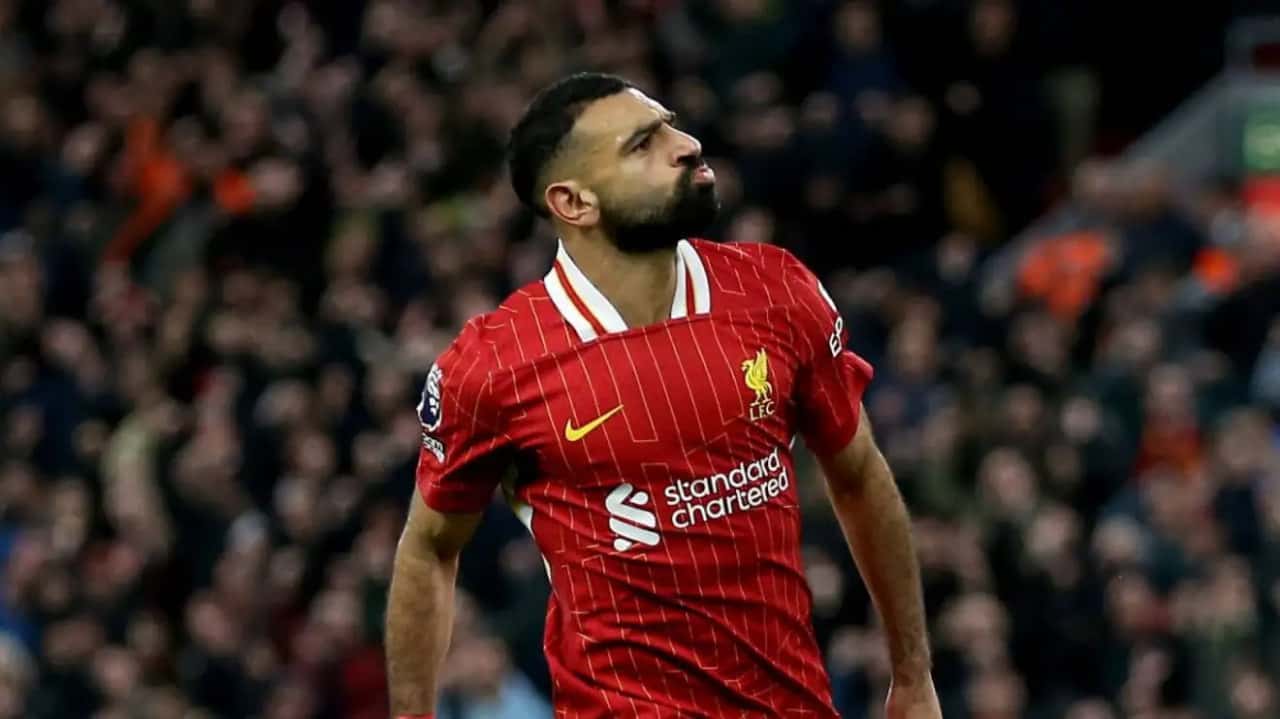 لحظه درخشش محمد صلاح و شادی او پس از گل
