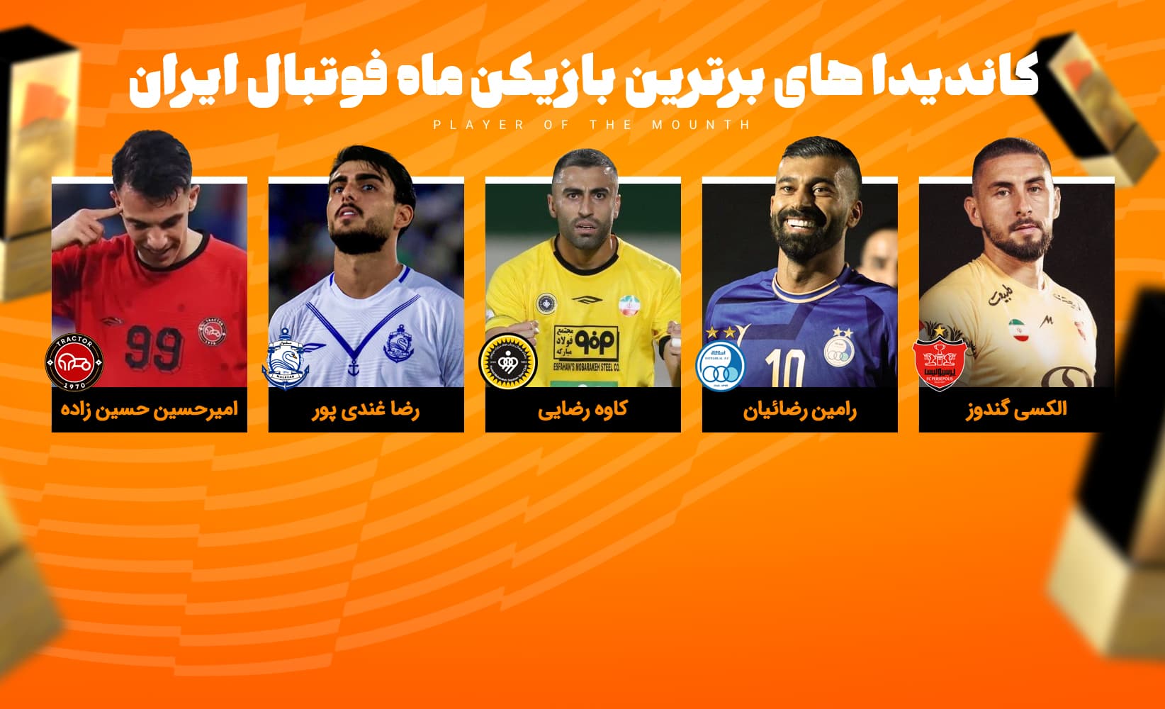 نظرسنجی بهترین بازیکن ماه فوتبال ایران