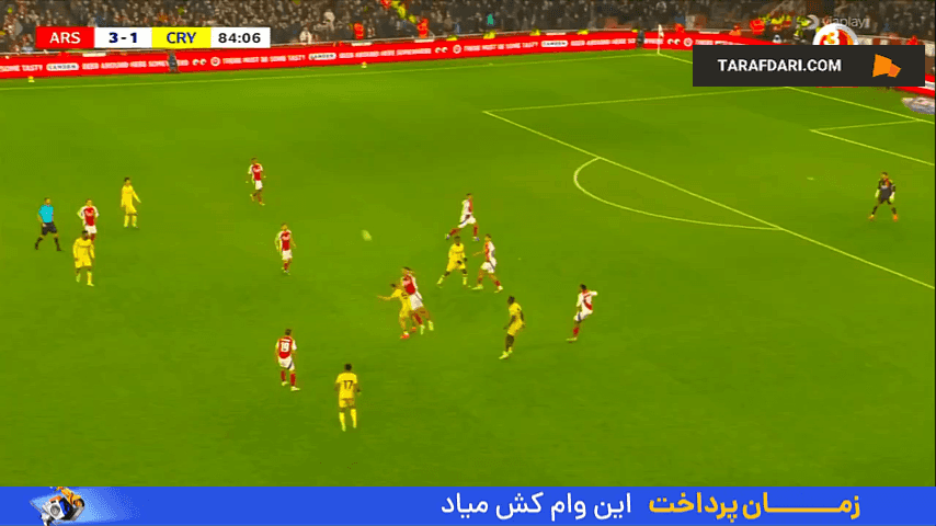 گل ادی انکتیا به آرسنال (آرسنال 3-2 کریستال پالاس)