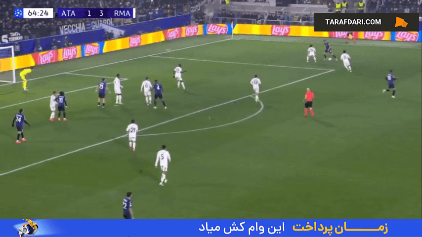 گل آدمولا لوکمن به رئال مادرید (آتالانتا 2-3 رئال مادرید)