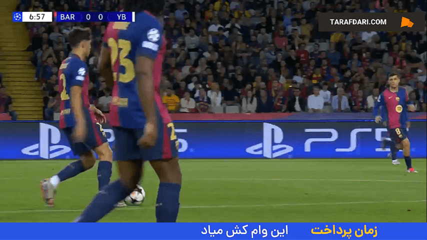 گل اول بارسلونا به یانگ بویز توسط روبرت لواندوفسکی