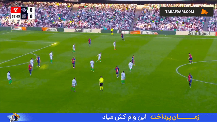 همکاری تیمی زیبا و گل روبرت لواندوفسکی به رئال بتیس (رئال بتیس 0-1 بارسلونا)