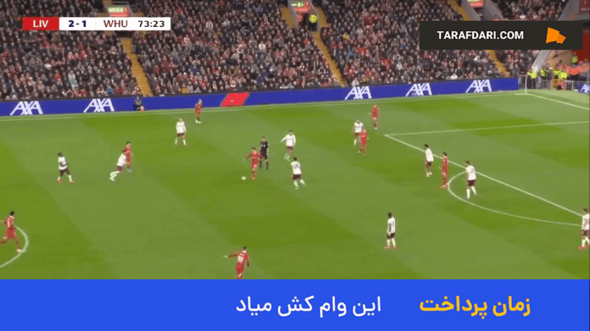 گل سوم لیورپول به وست هم توسط محمد صلاح