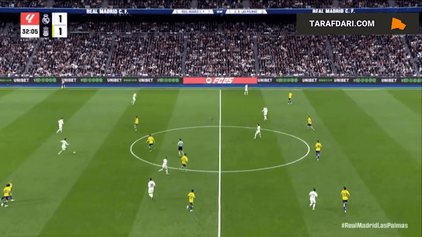 حرکت زیبای امباپه؛ گل براهیم دیاز به لاس پالماس (رئال مادرید 2-1 لاس پالماس)