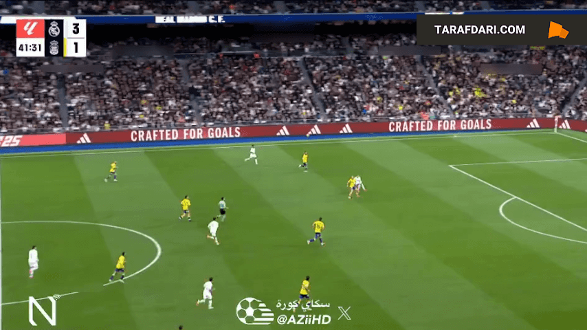 پس از بررسی با VAR؛ مردود شدن گل کیلیان امباپه به دلیل آفساید (رئال مادرید 3-1 لاس پالماس)