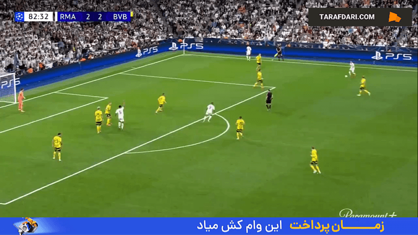 گل لوکاس وازکز به دورتموند (رئال مادرید 3-2 دورتموند)