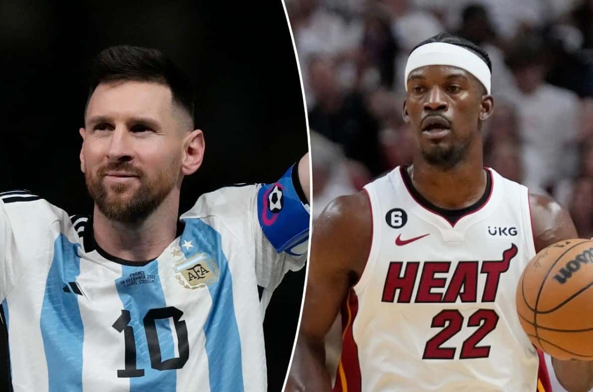 دیدار اسطوره با فوق ستاره NBA؛ لیونل مسی در کنار جیمی باتلر