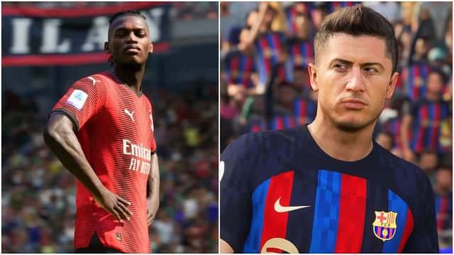 روبرت لواندوفسکی و رافائل لیائو در بازی FC 25