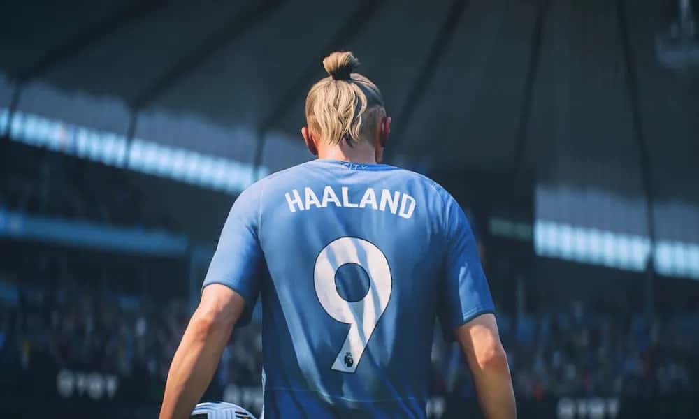 ارلینگ هالند با پیراهن منچسترسیتی در بازی FC 25