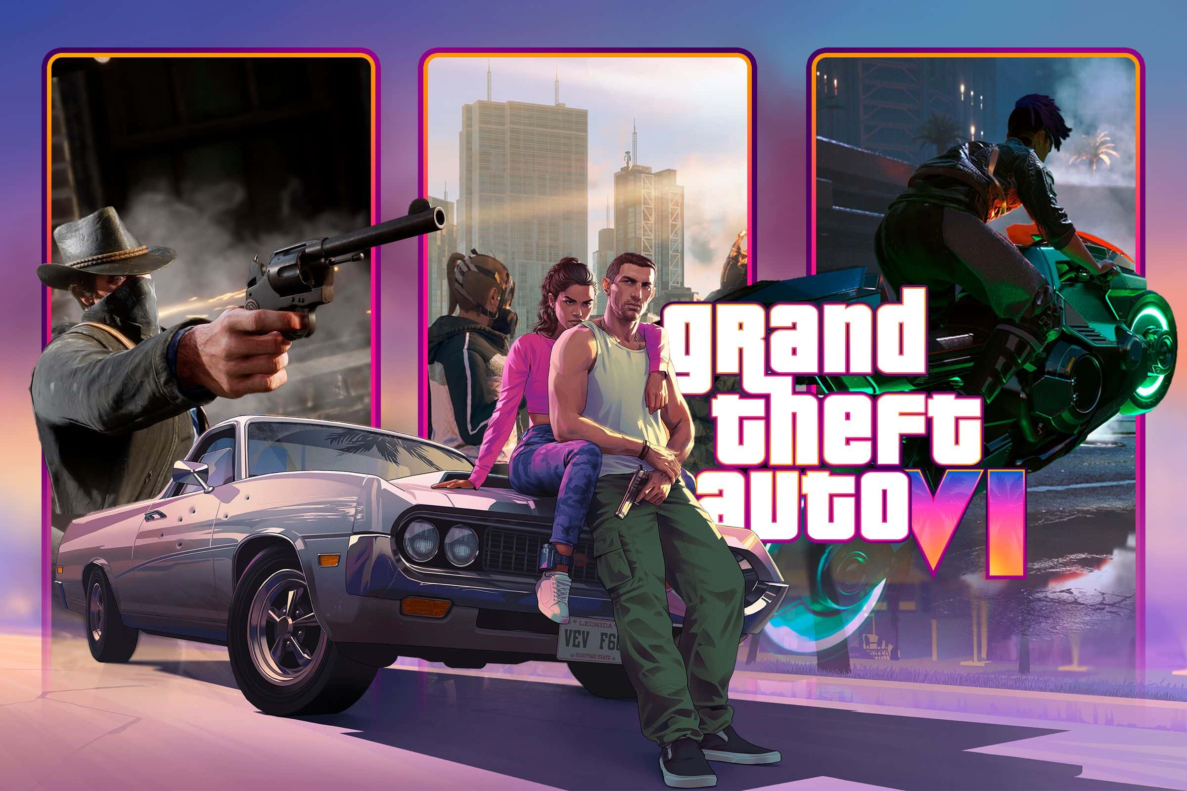 پوستر رسمی بازی GTA VI با حضور شخصیتهای اصلی این بازی شامل لوسیا