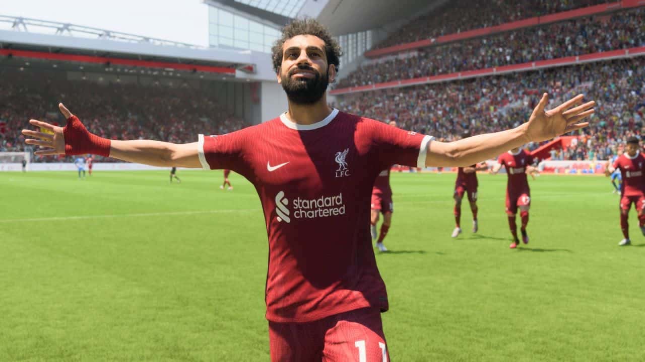 شبیهسازی محمد صلاح در بازی FC 25
