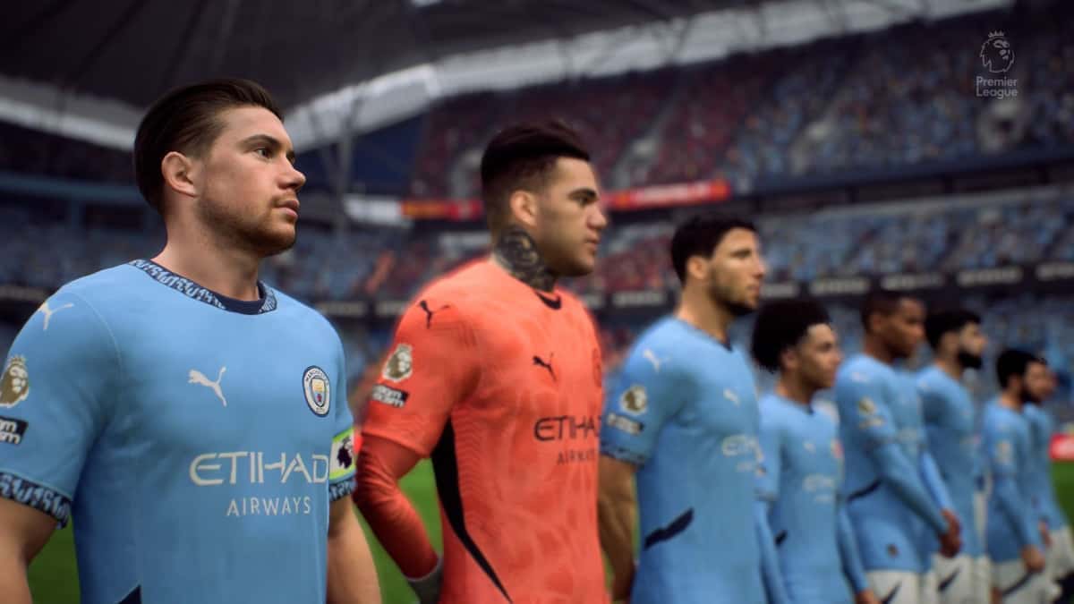 شبیهسازی بازیکنان منچسترسیتی در بازی FC 25 در شروع بازی