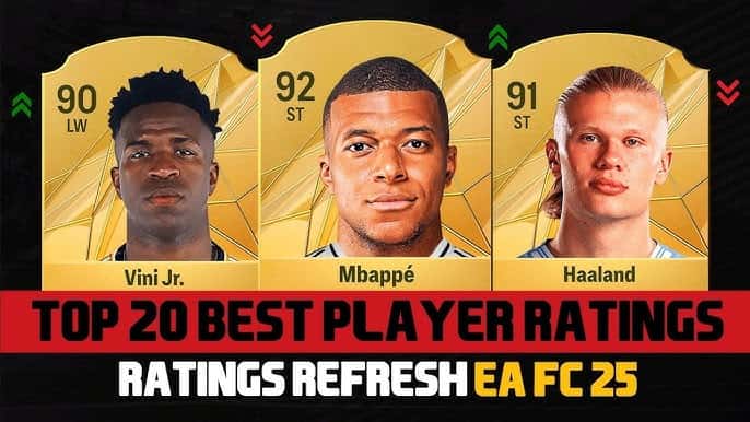 کارت بازی کیلیان امباپه / ریتینگ بازیکنان در بازی FC 25 / گیم