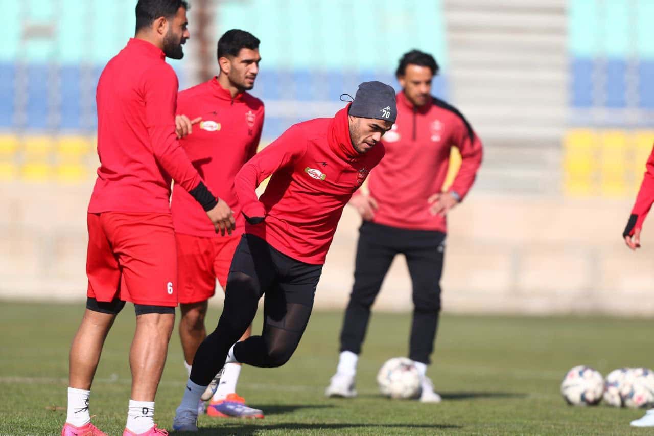 تمرین تیم پرسپولیس قبل از بازی با هوادار