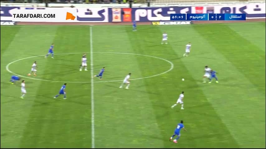 گل مسعود جوما به آلومینیوم (استقلال 3-0 آلومینیوم اراک)
