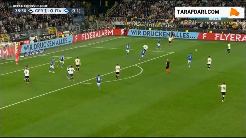 فرصتطلبی کیمیش؛ گل جمال موسیالا به ایتالیا روی غفلت عجیب دوناروما و مدافعان (آلمان 2-0 ایتالیا)