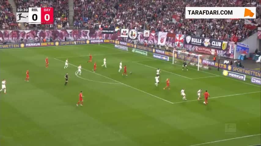گل زیبای بنیامین ششکو به بایرن مونیخ روی خروج اشتباه دروازهبان (لایپزیش 1-0 بایرن مونیخ)