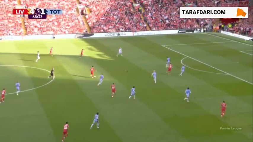گل به خودی اودوگی مقابل لیورپول (لیورپول 5-1 تاتنهام)