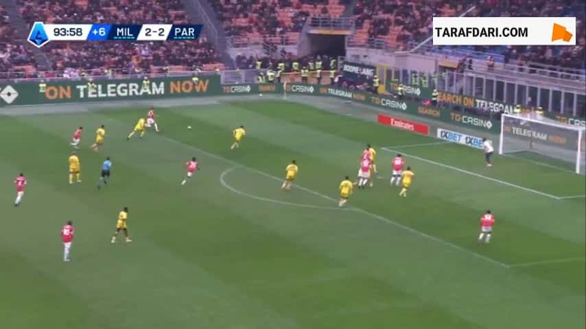 گل ساموئل چوکووئزه به پارما (میلان 3-2 پارما)