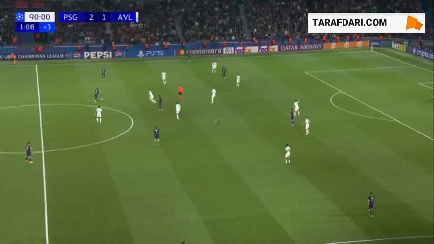 گل نونو مندز به استون ویلا (پاری سن ژرمن 3-1 استون ویلا)