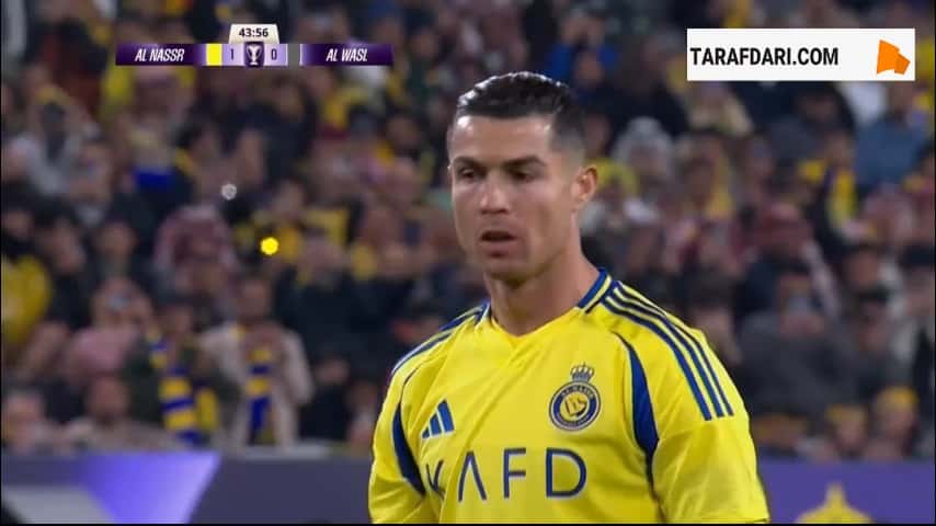 واکنش کریستیانو رونالدو جونیور به گلزنی پدرش مقابل الوصل در لیگ نخبگان آسیا