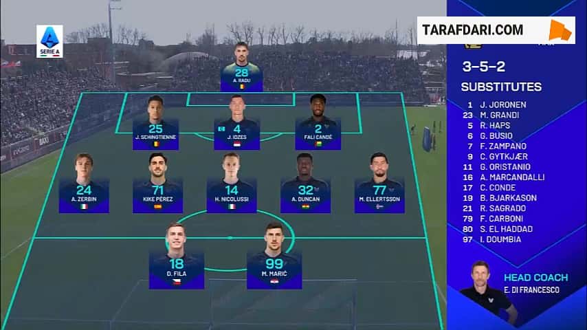 خلاصه بازی ونتزیا 0-0 ناپولی (سری آ - 25-2024)
