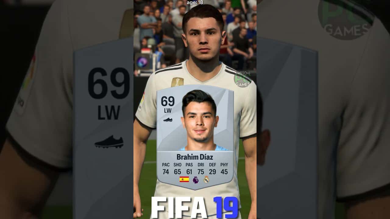 تغییرات-ریتینگ - آلتیمیت-تیم - بازی-FIFA - رئال-مادرید - گرافیک-EA-Sports - بازیکنان-جوان - تطور-گرافیکی - فوتبالیستها-در-FIFA - evolution-Brahim-Diaz - ریتینگ-بازیکنان