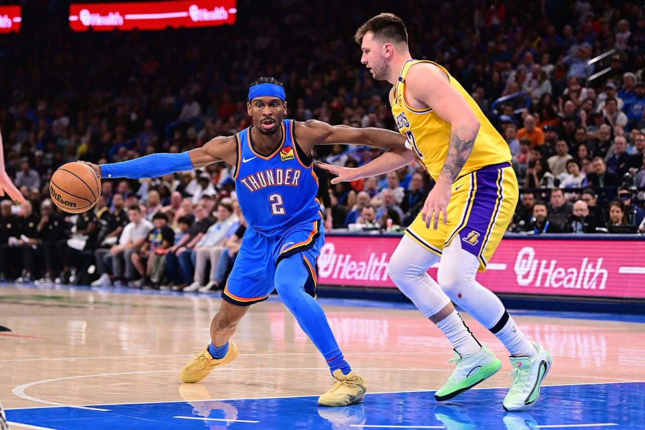 بسکتبال NBA - لیکرز و تاندر - لوکا دانچیچ و شی گیلجس الکساندر