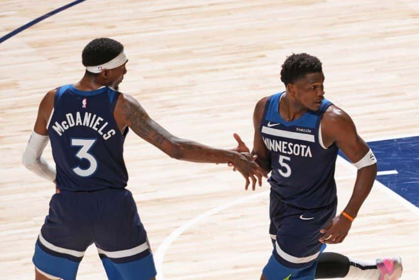 بسکتبال NBA پلی آف - جیدن مک دنیلز - لس آنجلس لیکرز - مینه سوتا تیمبروولوز