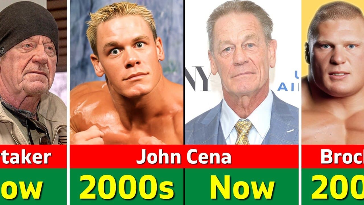 جان سینا - براک لزنر - آندرتیکر - تغییرات-چهره - کشتیگیران-WWE - گذر-زمان - ظاهر-فیزیکی - استایل-رینگ - دهه-۲۰۰۰ - دهه-۲۰۲۰