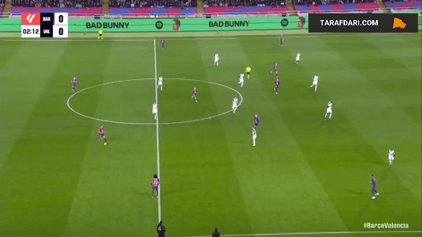 گل فرنکی دی یونگ به والنسیا (بارسلونا 1-0 والنسیا)